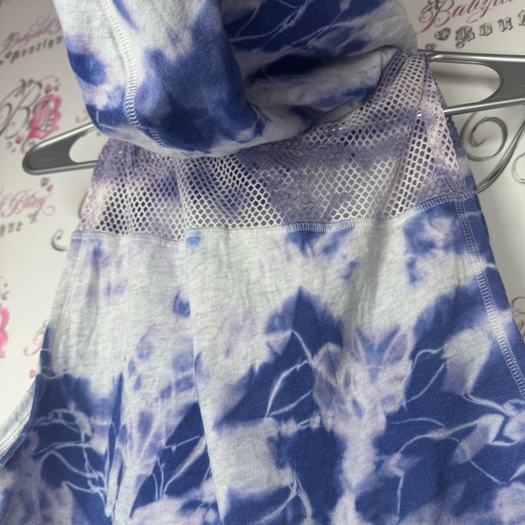 Victoria secret tank sweater pull over hoodie vest mesh fishnet detail purple - Picture 5 of 8